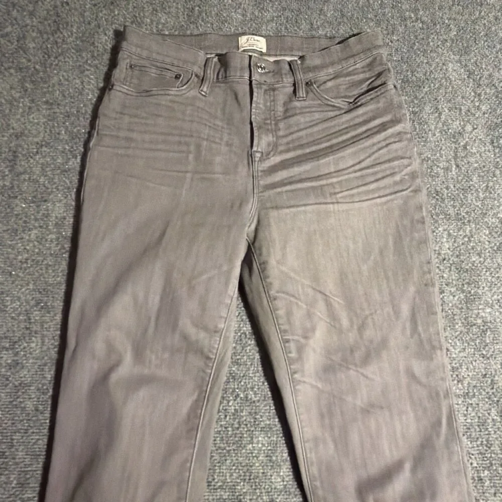 J Crew Denim Jeans Womens Size 30 Gray Lookout High Rise Skinny Stretch